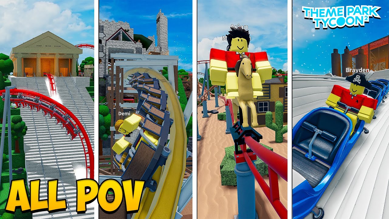 ALL ONRIDE EXPERIENCES! - No Gamepass Park (Theme Park Tycoon 2)