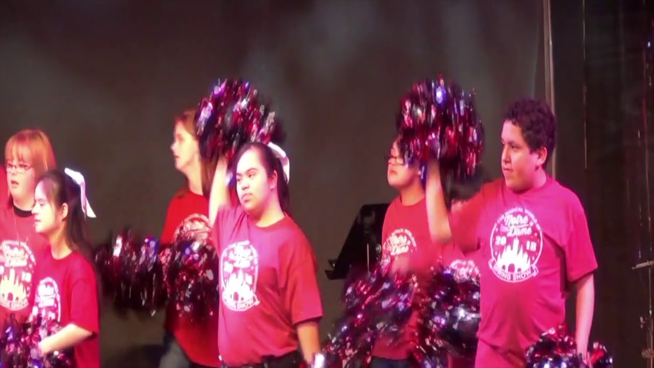 Cheerleaders Perform Move It! at The Notre Dame School Spring Show 2018!