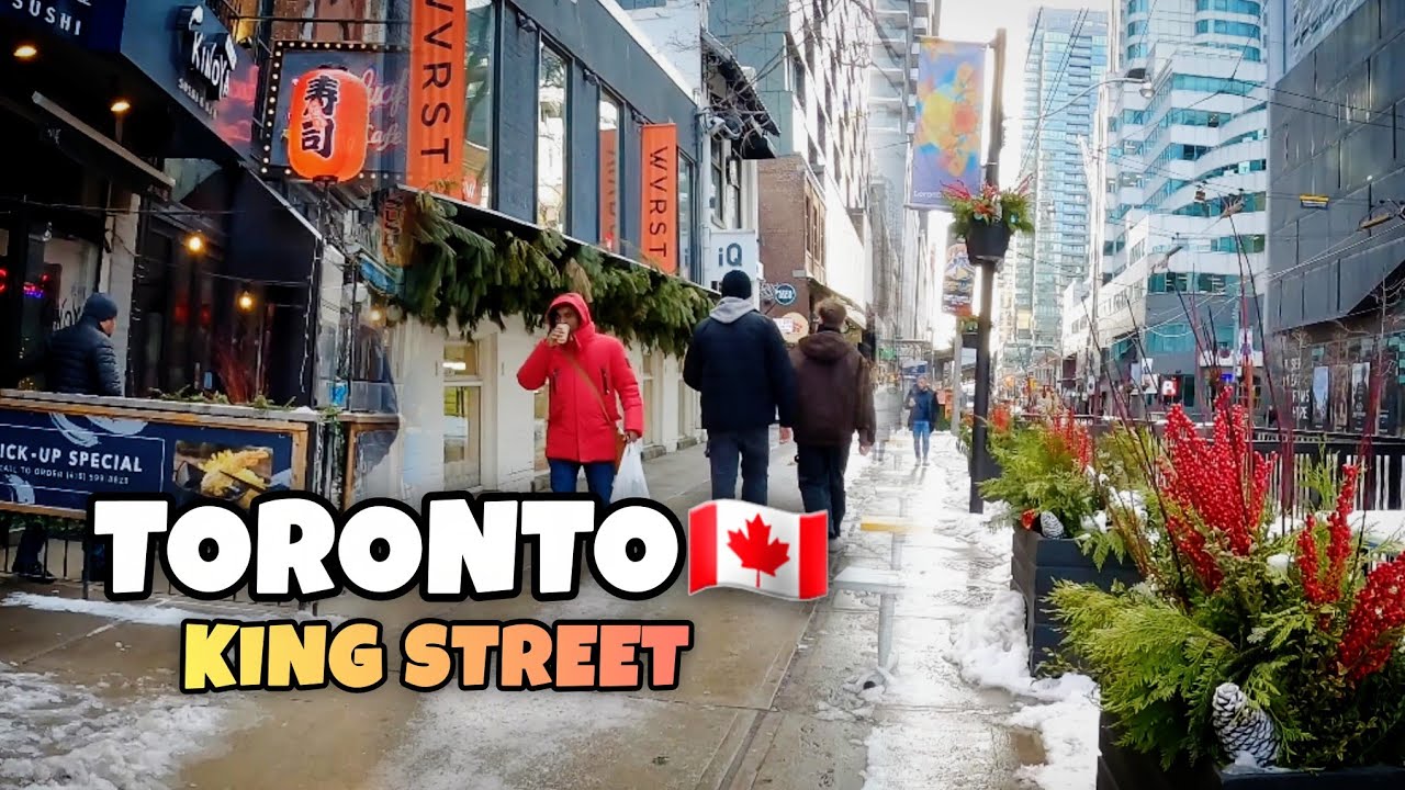 Toronto Saturday Downtown, King Street Walking Tour Toronto Canada 4K