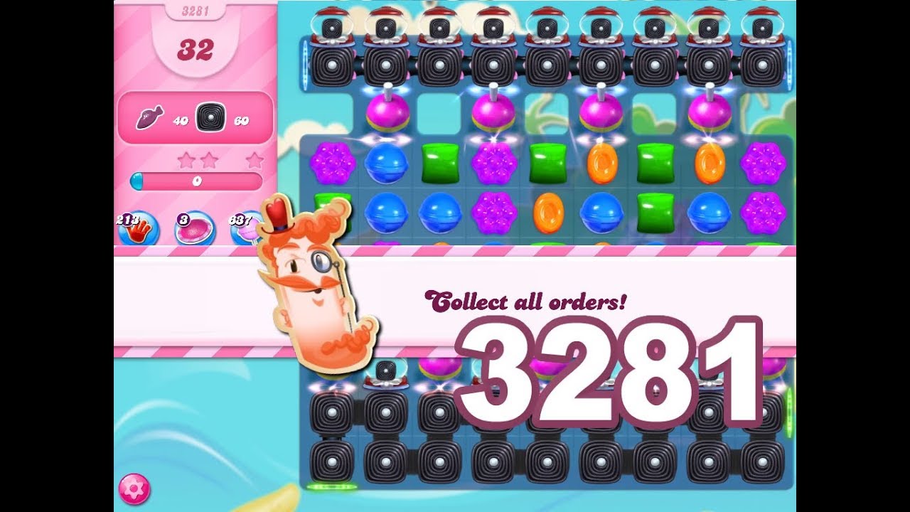 Candy Crush Saga Level 3281 (3 stars, No boosters)