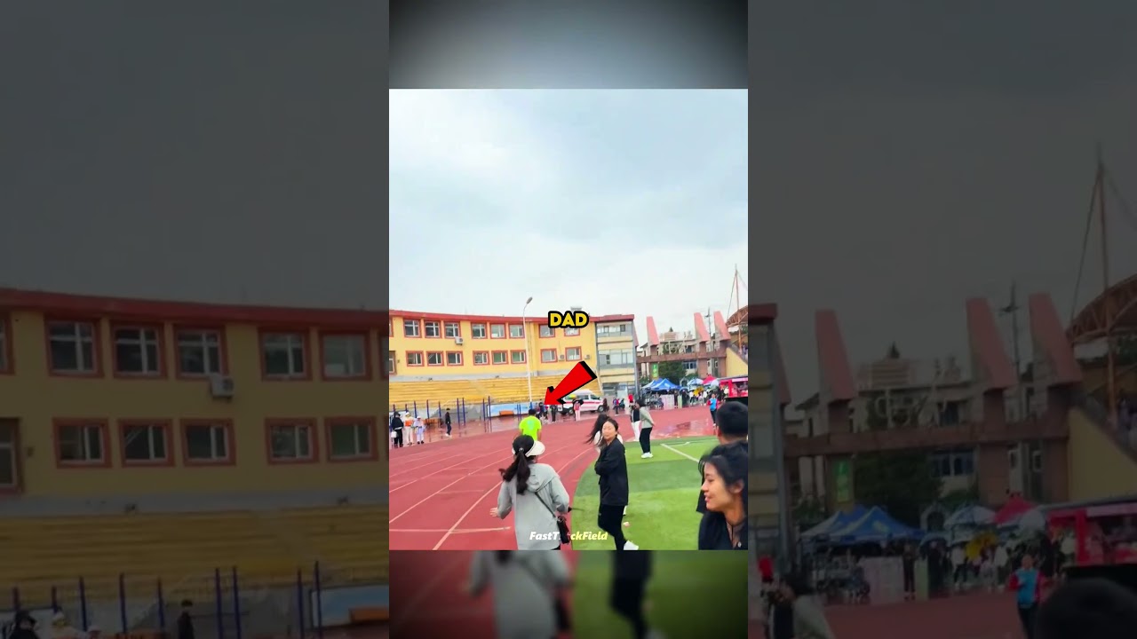 Папа-спортсмен присоединяется к Дню спорта в детской школе 😮