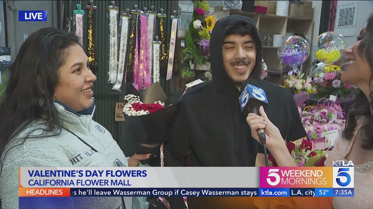 Love is in the air at the California Flower Market in downtown Los Angeles 