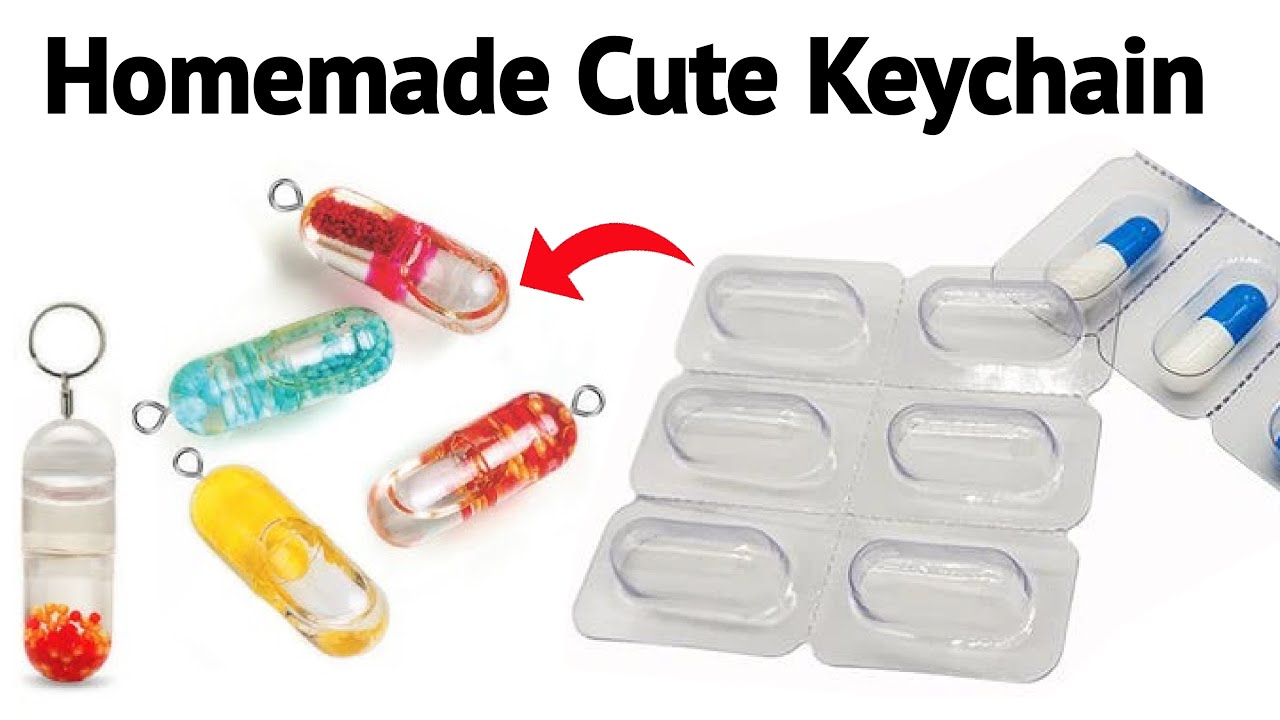 How to make Cute Keychain from waste materials at home / DIY Cute Keychain / Homemade Gift Keychain