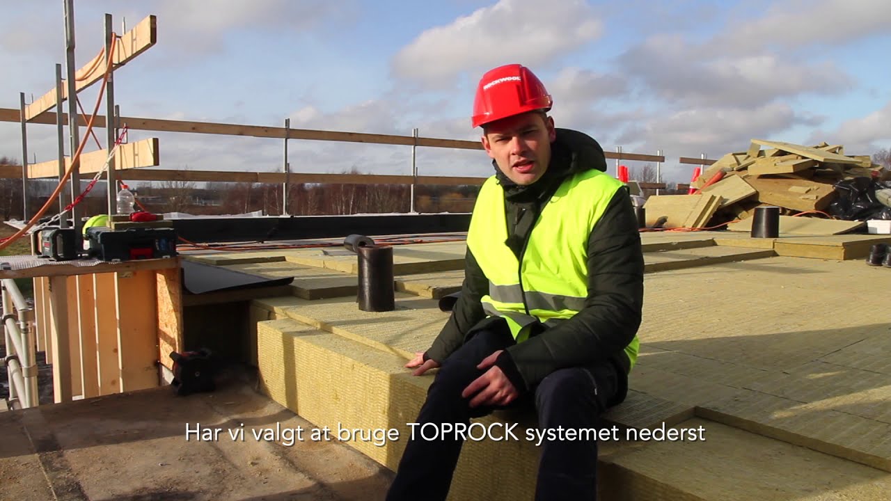 Isolering af flade tage med ROCKWOOLs Toprock system