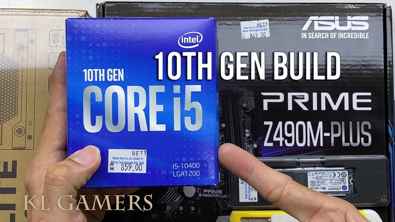 intel Core i5 10400 ASUS PRIME Z490M-PLUS Kingston Hyper-X FURY DDR4 Cooler Master Elite P400 Build