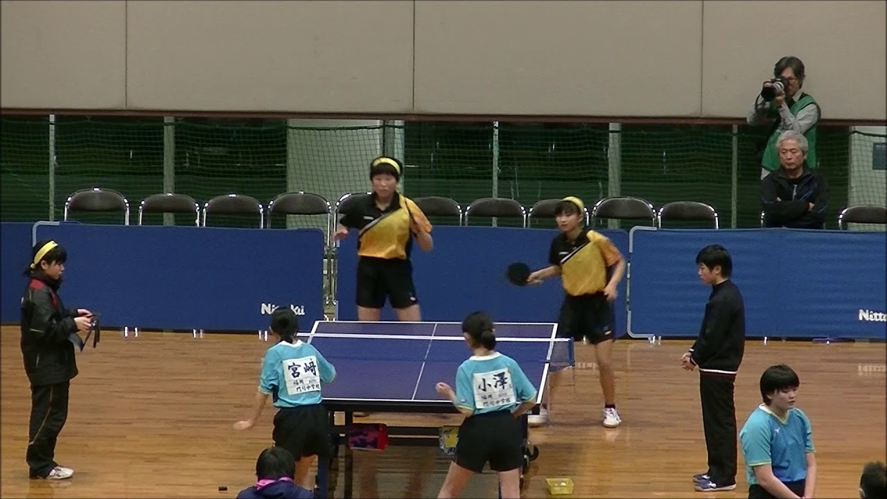 20200222全九州卓球選手権（中学団体の部）女子決勝 門司（福岡）vs八代第三（熊本）第3ゲーム