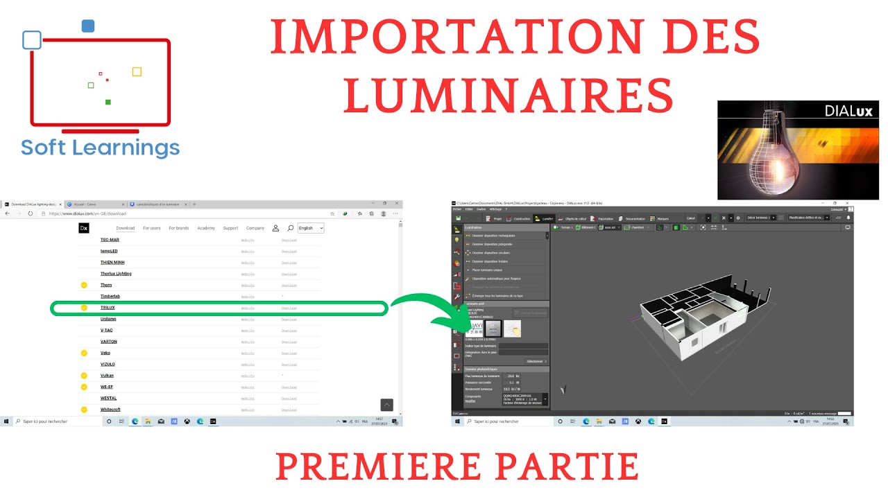 DIALUX : COMMENT IMPORTER LES LUMINAIRES – PARTIE 1