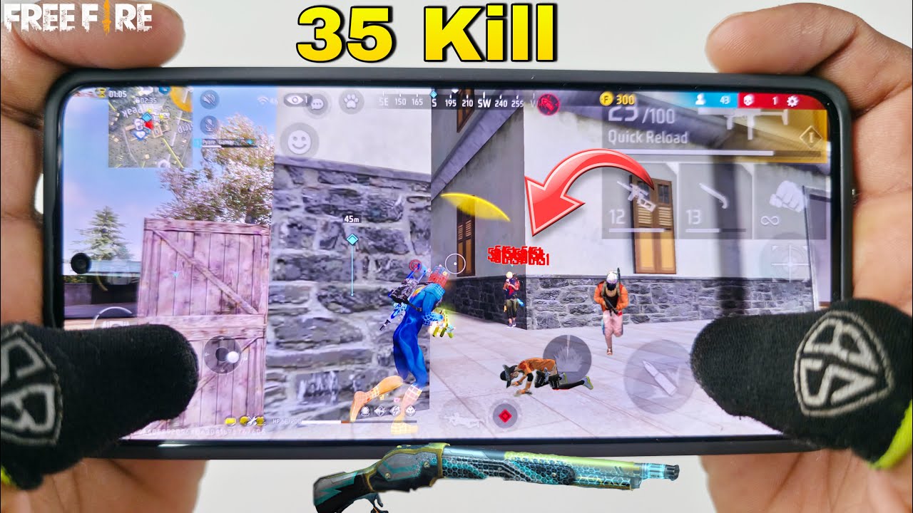 solo vs squad free fire gameplay in poco x7 pro gaming phone