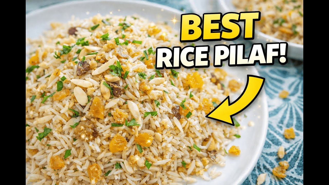 Rice Pilaf With Nuts & Dried Fruits | Fluffy Basmati + Warm Spices (Easy!) 😍