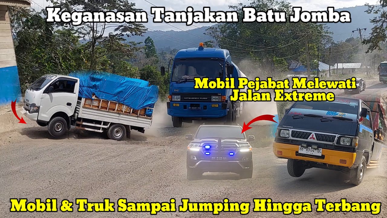 Keganasan Batu Jomba Membuat Para Sopir Truck Saling Beradu Nyali Dan Skill Hingga Jumping & Terbang
