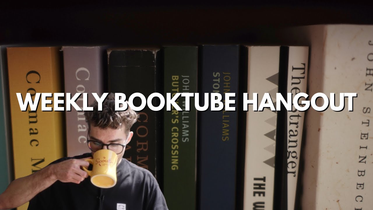 Sipping on morning coffee and talking books.