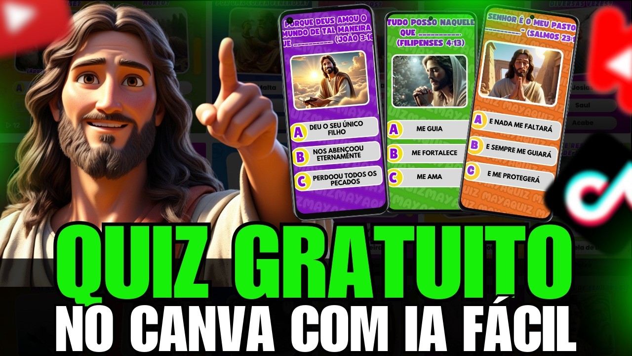 🚀 (GRATUITO) Como usar IA para criar vídeos de QUIZ no YouTube/TikTok - (PASSO A PASSO)