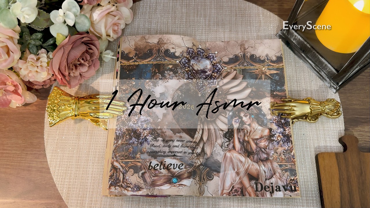 ASMR for sleep 센 언니들이 꿀잠 재워줄게 😴 | 1 Hour Art Journaling | Relaxing Sounds | #scrapbooking