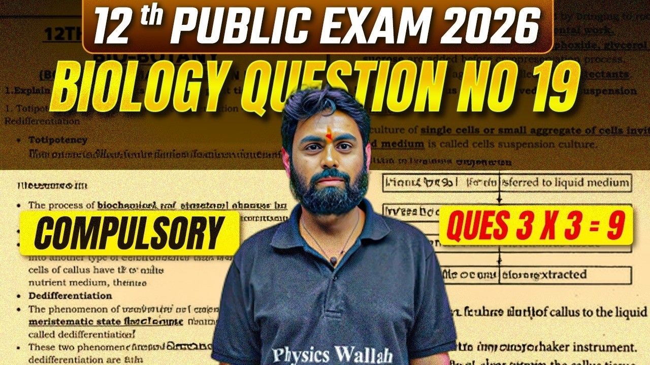 Biology Compulsory Questions | 12th Std Public Exam 2026