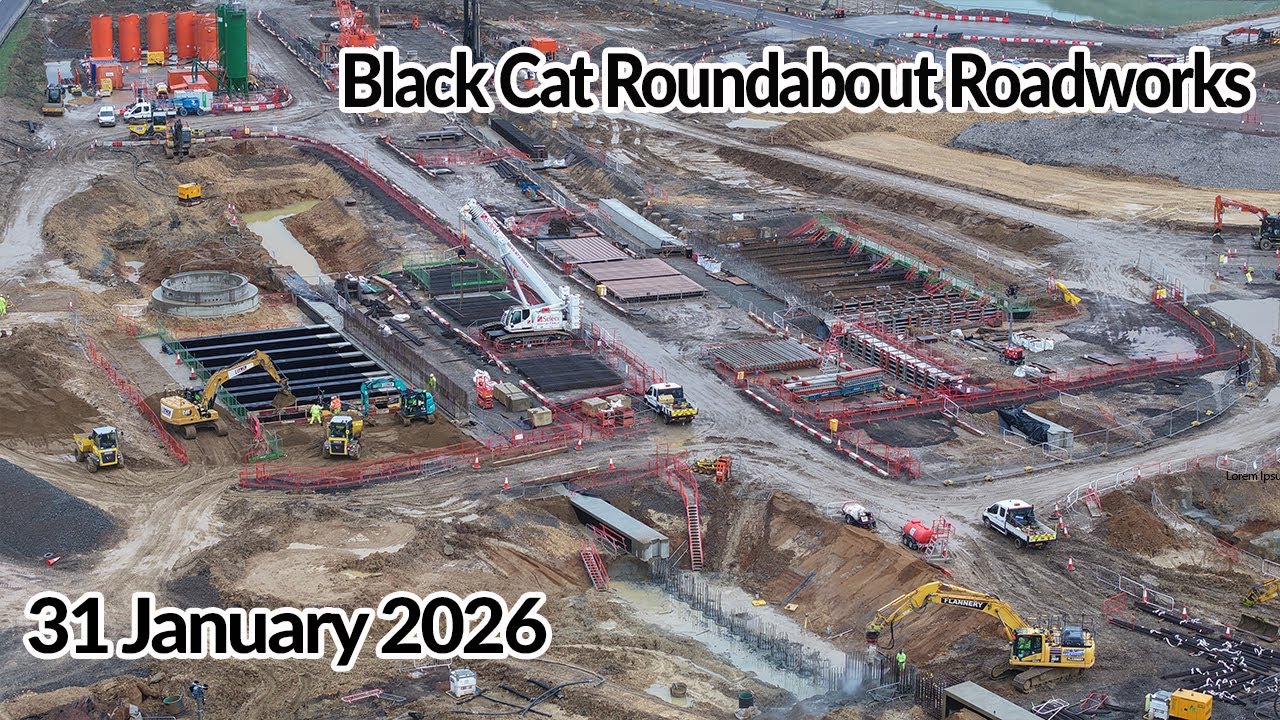 🚧 Дорожные работы на кольцевой развязке A1 Black Cat | 31 января 2026 г. 🚧