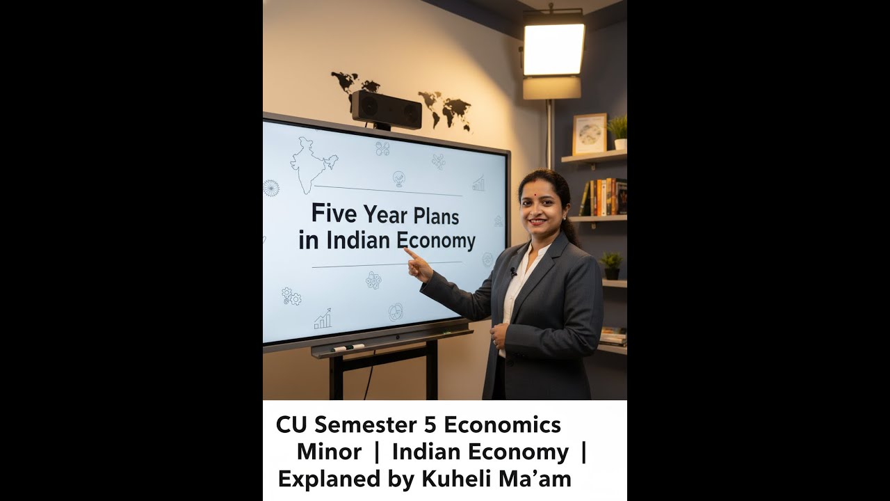 Calcutta University Five Year Plans in Indian Economy | CU Semester 5 Economics Minor | Kuheli Ma’am