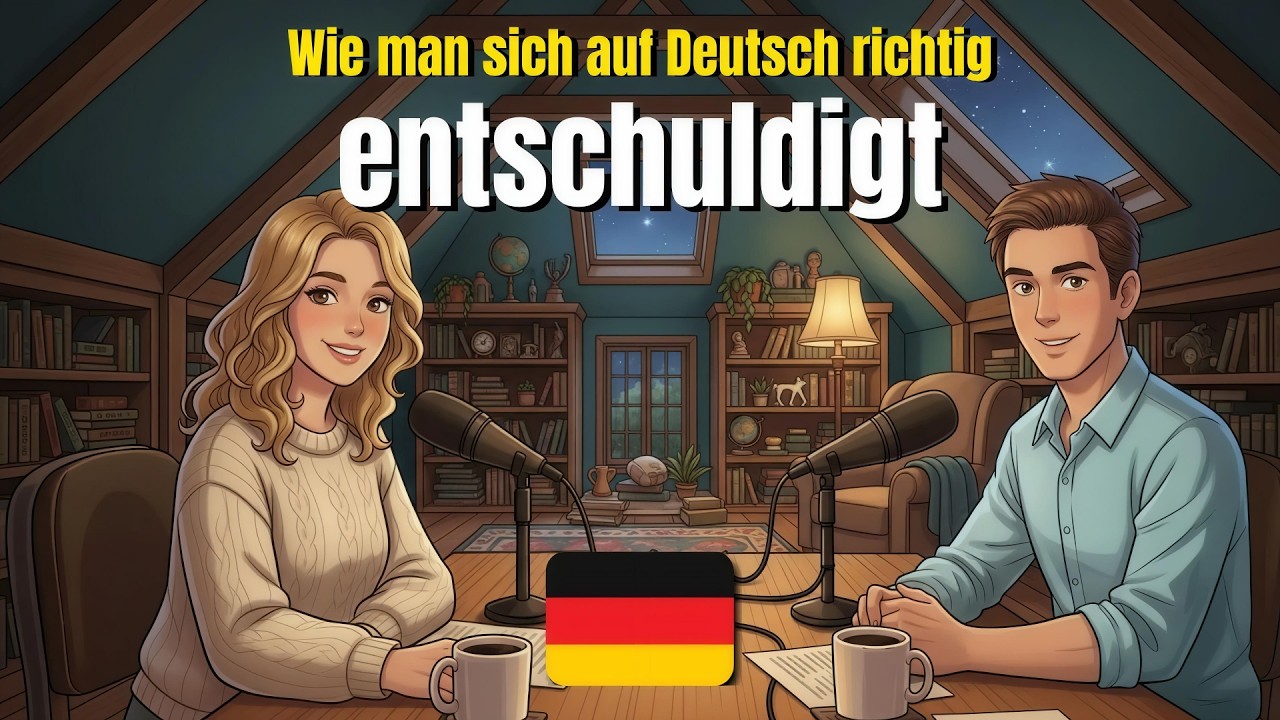 Wie man sich auf Deutsch richtig entschuldigt | German conversation exercise (A1-A2)