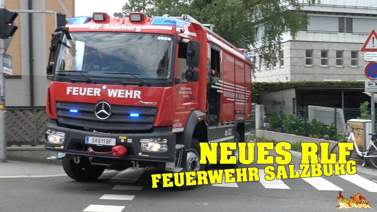 [NEUES RLF-A 2000] - Einsatzfahrten der Feuerwehr Salzburg: 2x Löschzug, 1x Löschbereitschaft