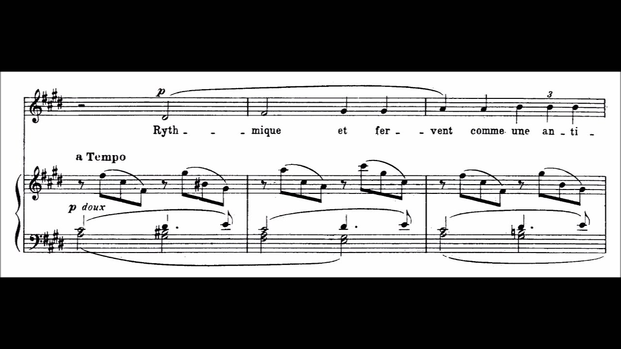 Claude Debussy - Two Romances for voice and piano (audio + sheet music)
