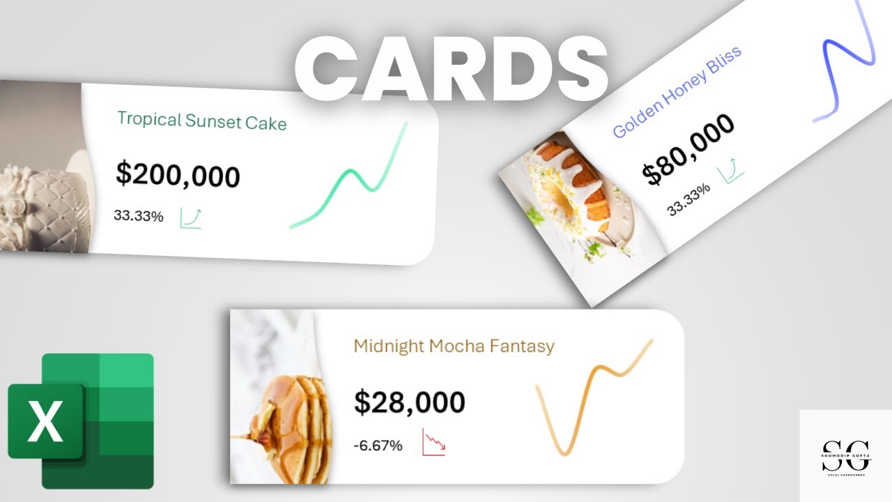 Modern Excel Dashboard UI – Ep 1: How to Create KPI Card Visuals in Excel