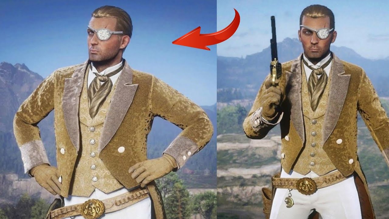 [ Red Dead Online outfit gold white creation !!! ]
