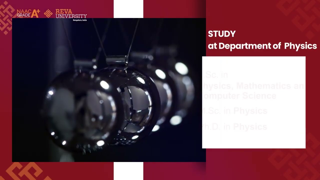 Department of Physics | REVA University | Admissions open