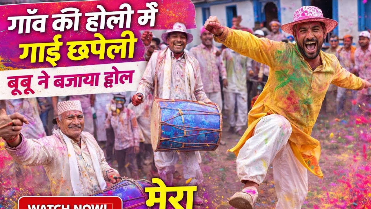 गांव की होली में मैंने गाई छपेली बूबू ने बजाया ढोल #trending #shortvideo #viral #youtubevideos