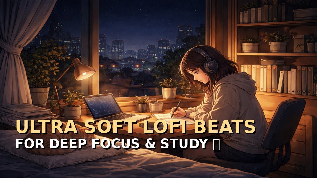 Ultra Soft Lofi Beats for Deep Focus & Study 🌙