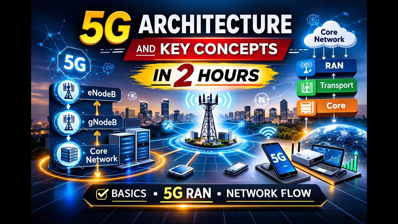 Course 02 : 5G Architecture and Key Concepts in 2 Hour | 5G New Features & New Developments