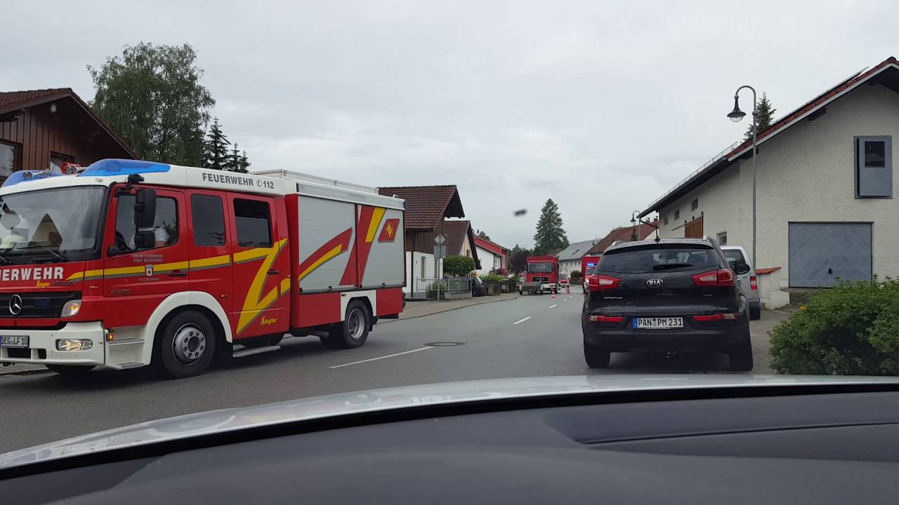 Hochwasser Triftern 2016, Ankunft Helfer aus Deggendorf