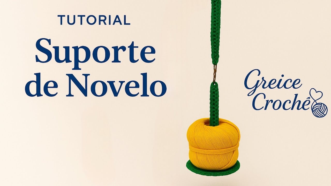 Suporte de Novelo giratório em Crochê 🧶