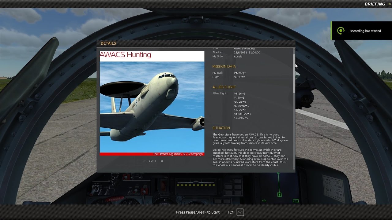Su-27 The Ultimate Argument Campaign | Mission 15: AWACS Hunting | DCS World Gameplay | 1080p