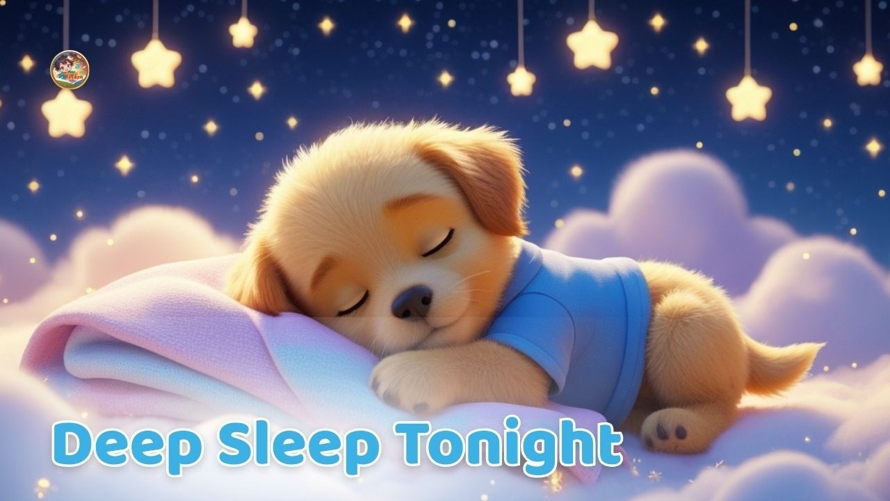 Deep Sleep Puppy Lullaby 🌌 | Gentle Bedtime Music for Toddlers