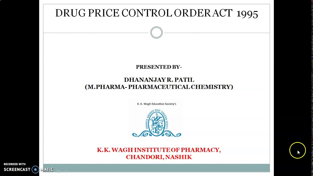 Drug Price Control Order 1995