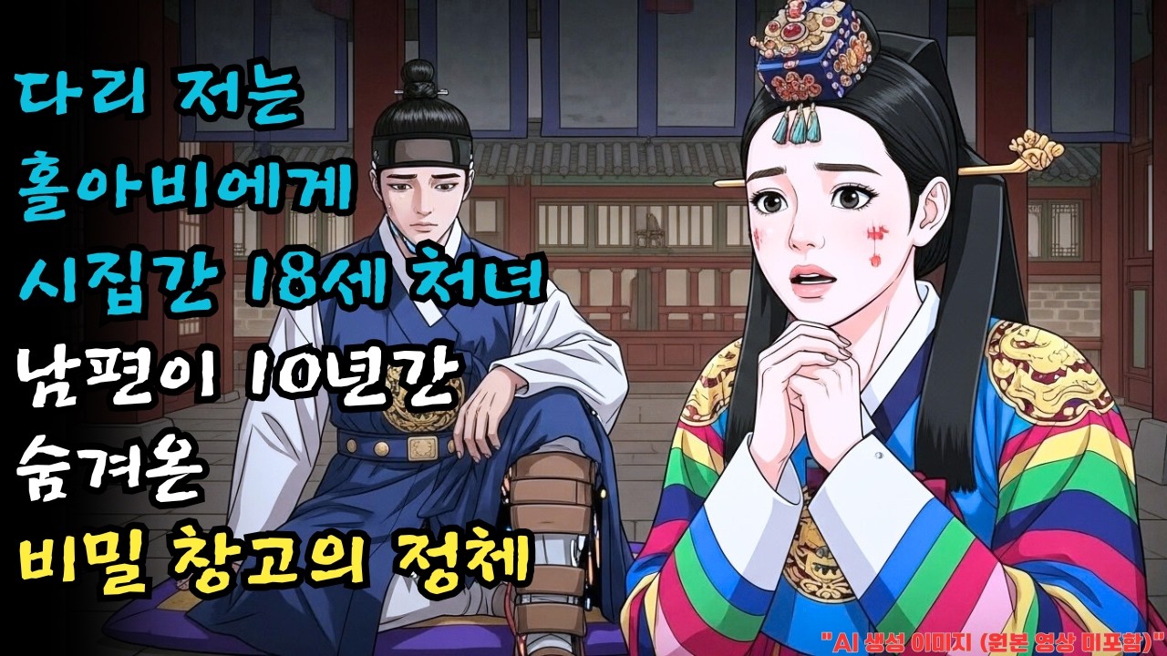 다리 저는 홀아비에게 시집간 18세 처녀, 남편이 10년 동안 숨겨온 비밀 창고의 정체 | 조선 |야담