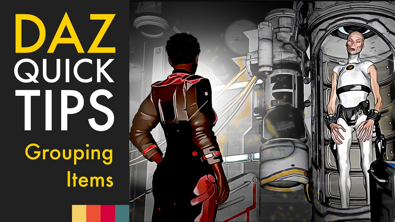 DAZ Quick Tips - Grouping Items in a Scene