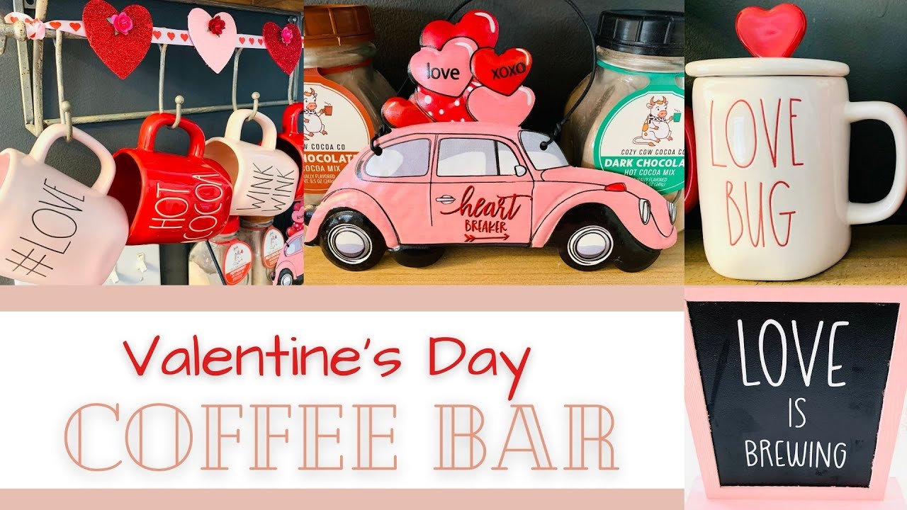 VALENTINE'S DAY COFFEE BAR | VALENTINES DAY COCOA BAR IDEAS |VALENTINE'S DAY DECORATE WITH ME