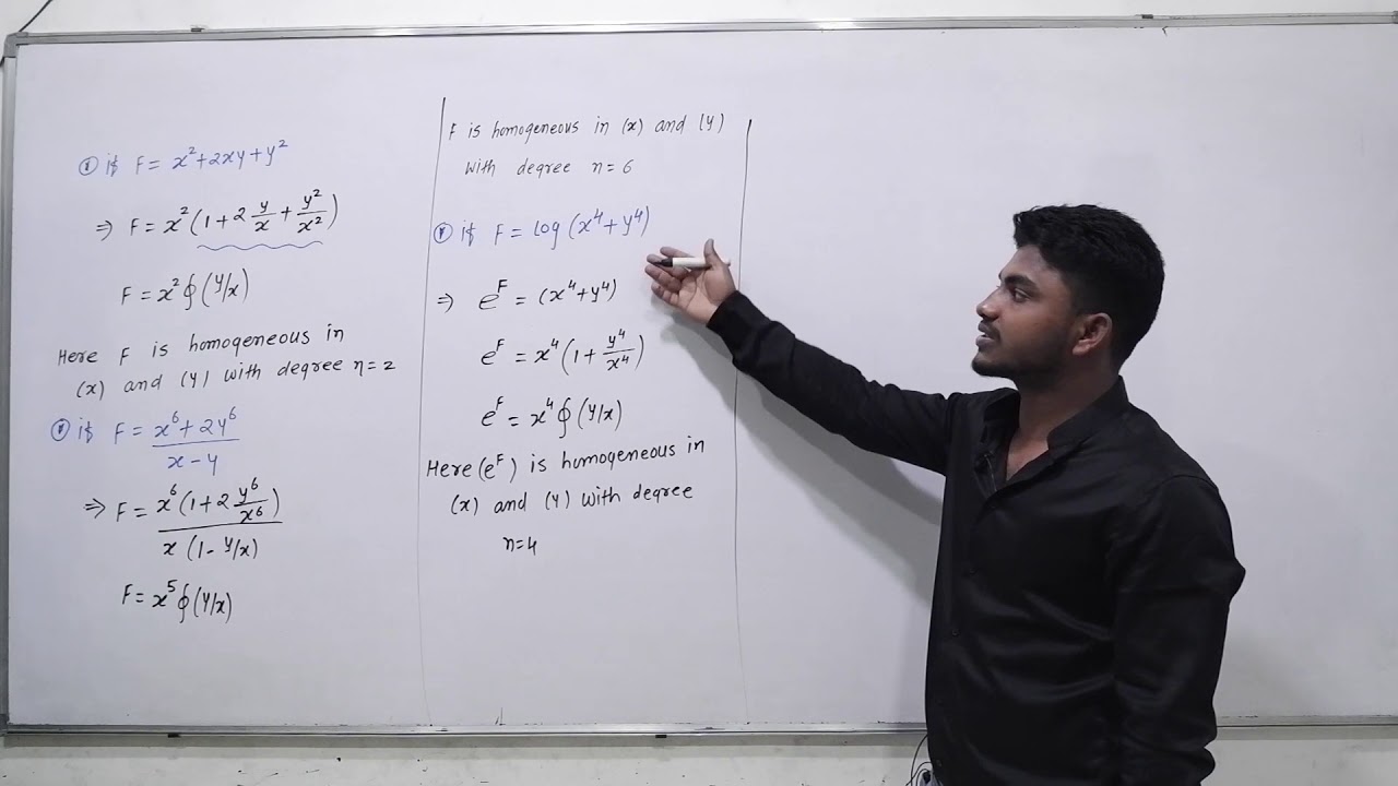 Degree of homogeneous function (EULER'S THEOREM)