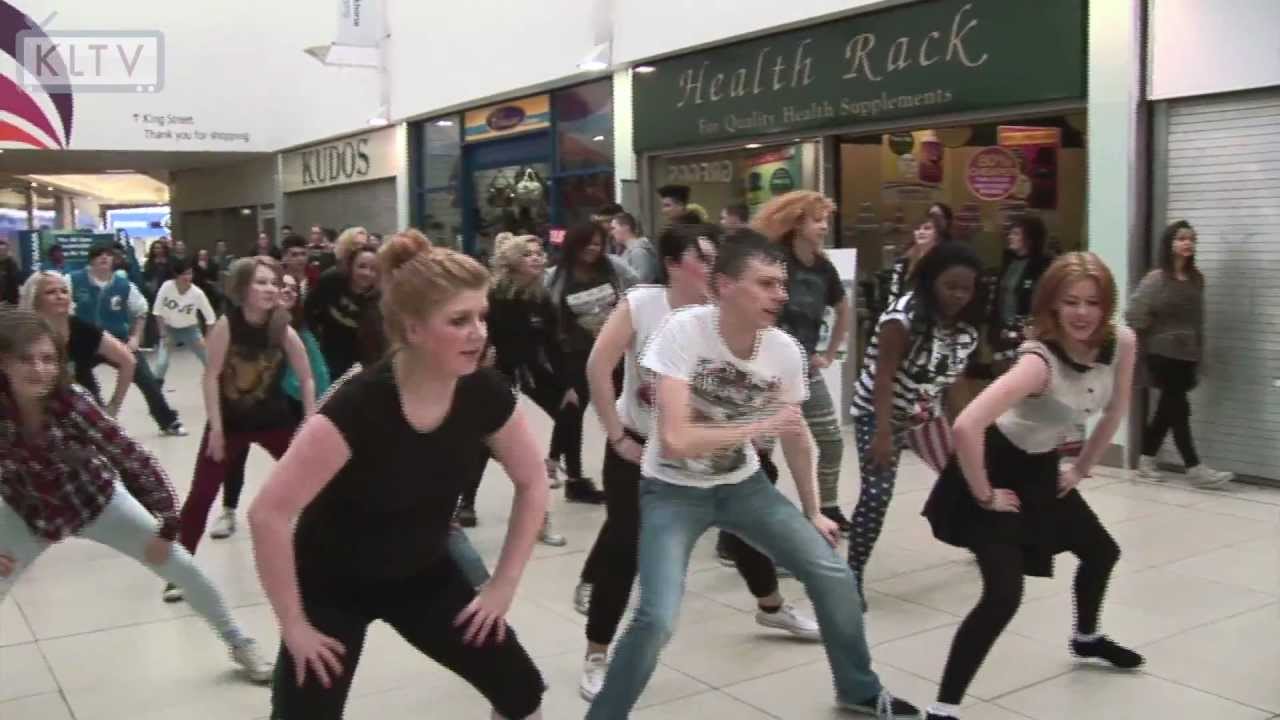 Kirklees College Students Performing Flash-mob Packhorse Centre, Huddersfield