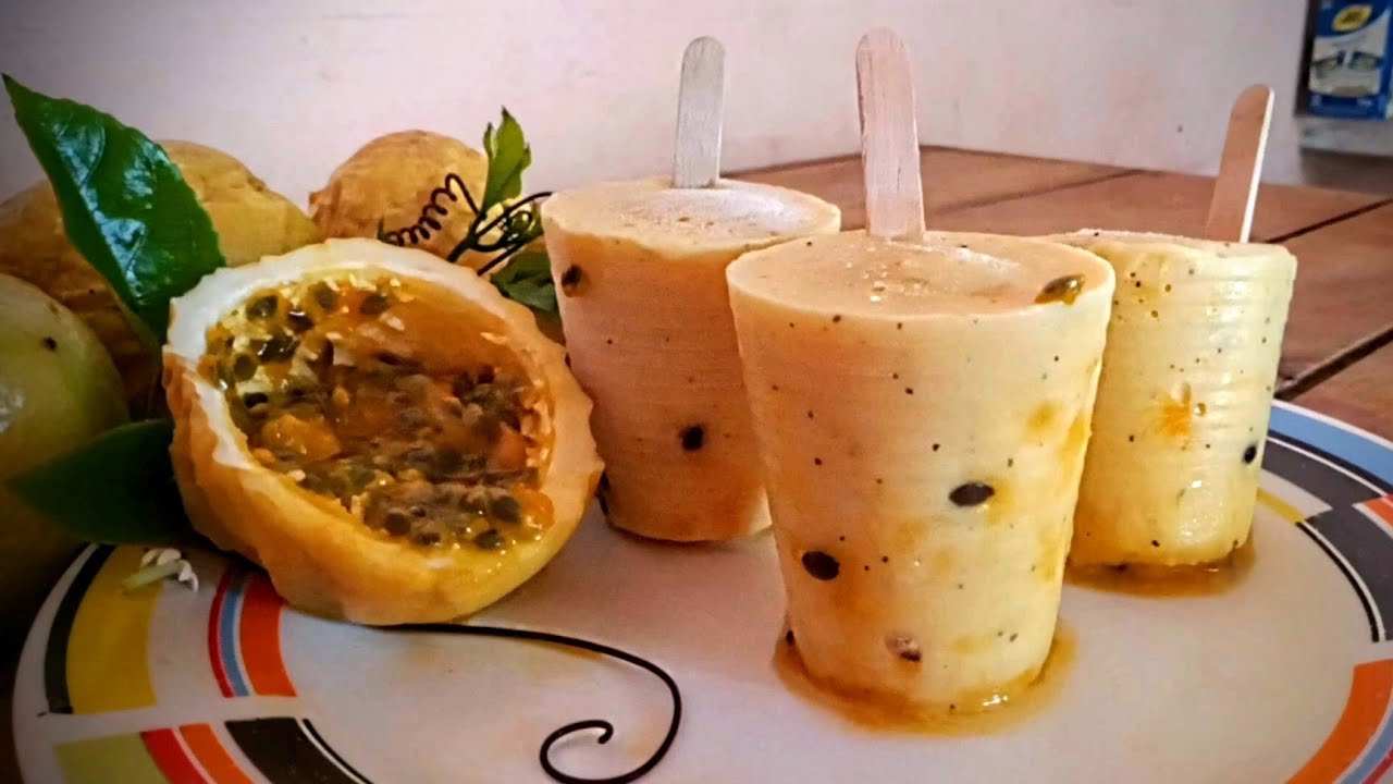 HELADOS CREMOSOS DE MARACUYÁ - Helados caseros de maracuyá con POCOS INGREDIENTES!!!
