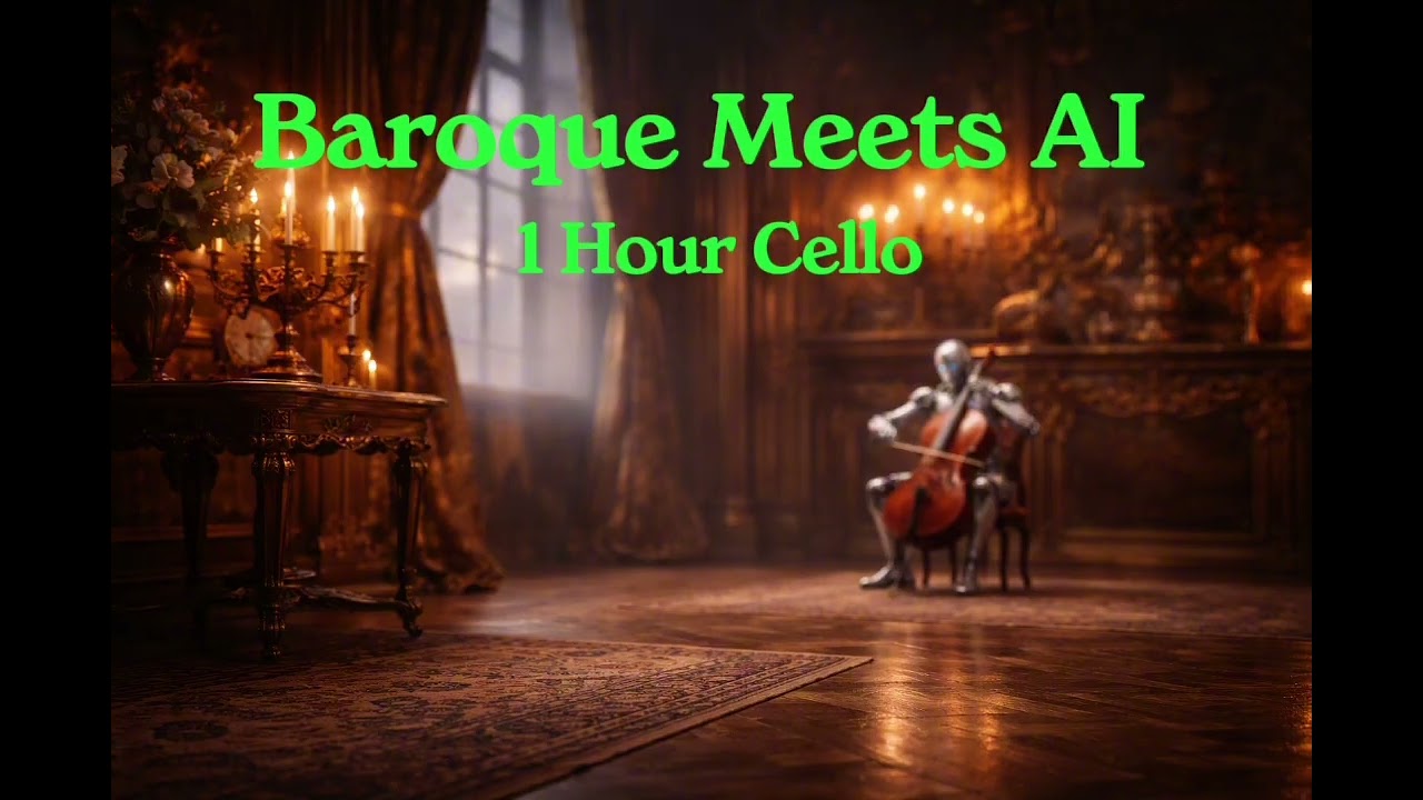 Bach Reimagined by AI | Air on the G String & Arioso | 1 Hour Meditative Baroque Cello