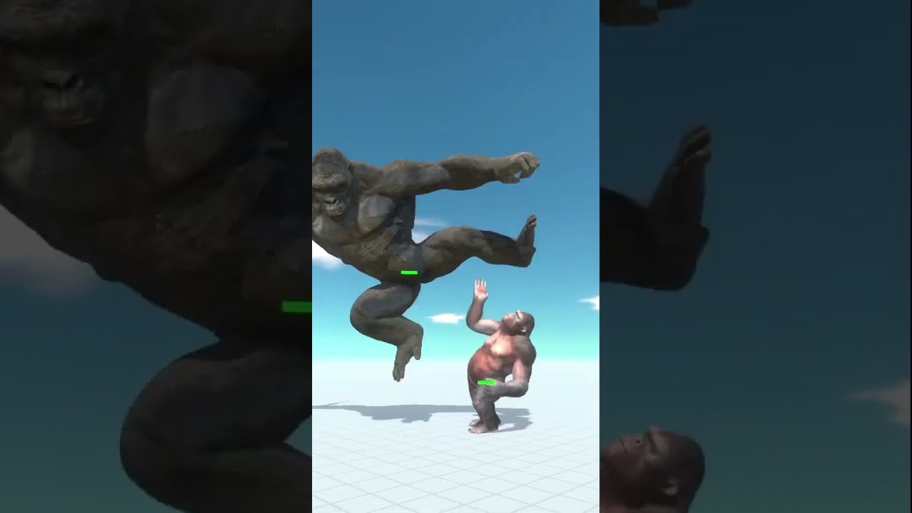 ARBS Shorts｜ King Kong vs Goro The Giant  --  Animal Revolt Battle Simulator