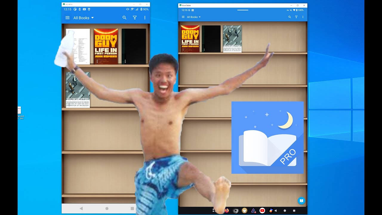 Testing self-hosted FTP cloud syncing with Moon+Reader Pro - epubs, pdfs, and ebooks for Android.
