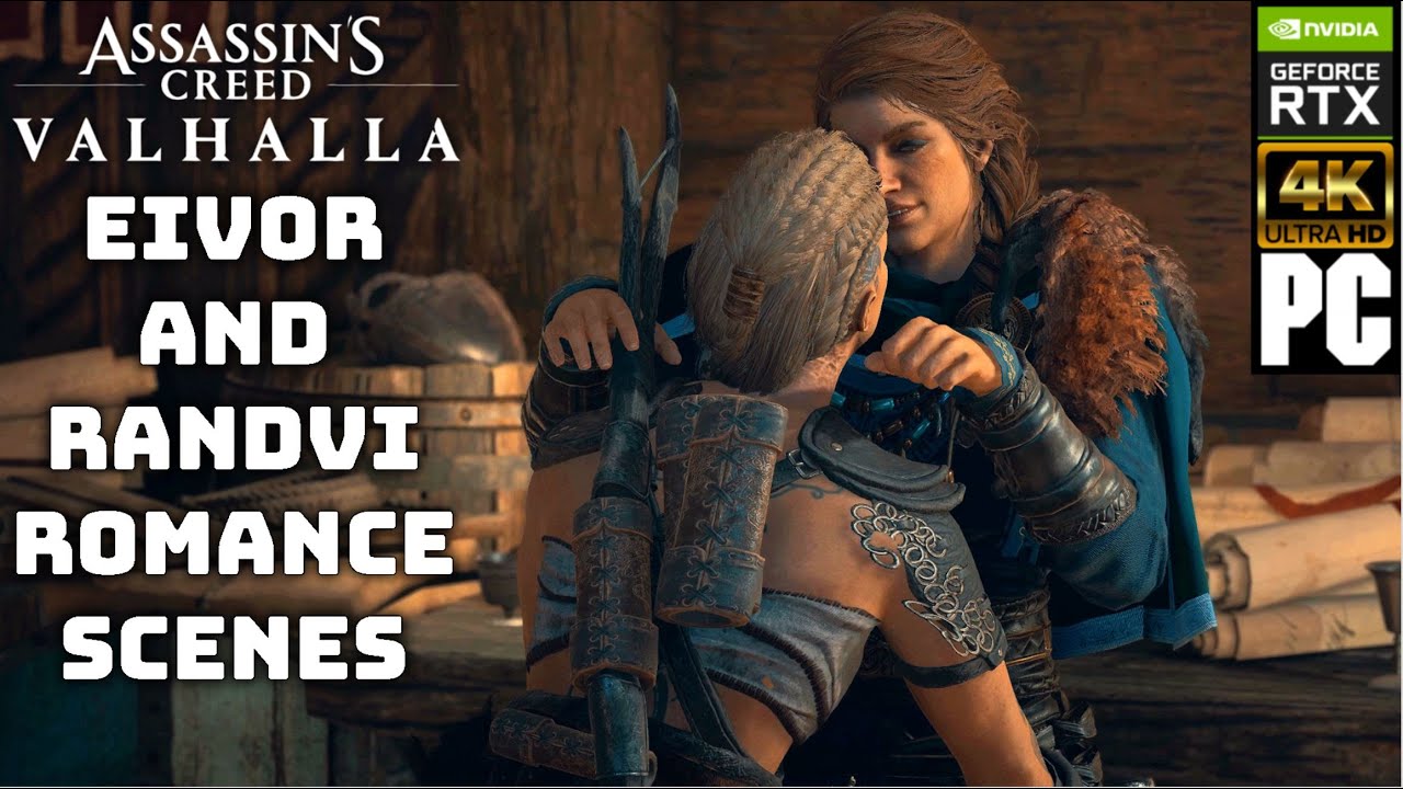 Assassin's Creed Valhalla : Eivor and Randvi Romance Scenes [ PC 4K NO COMMENTARY ]
