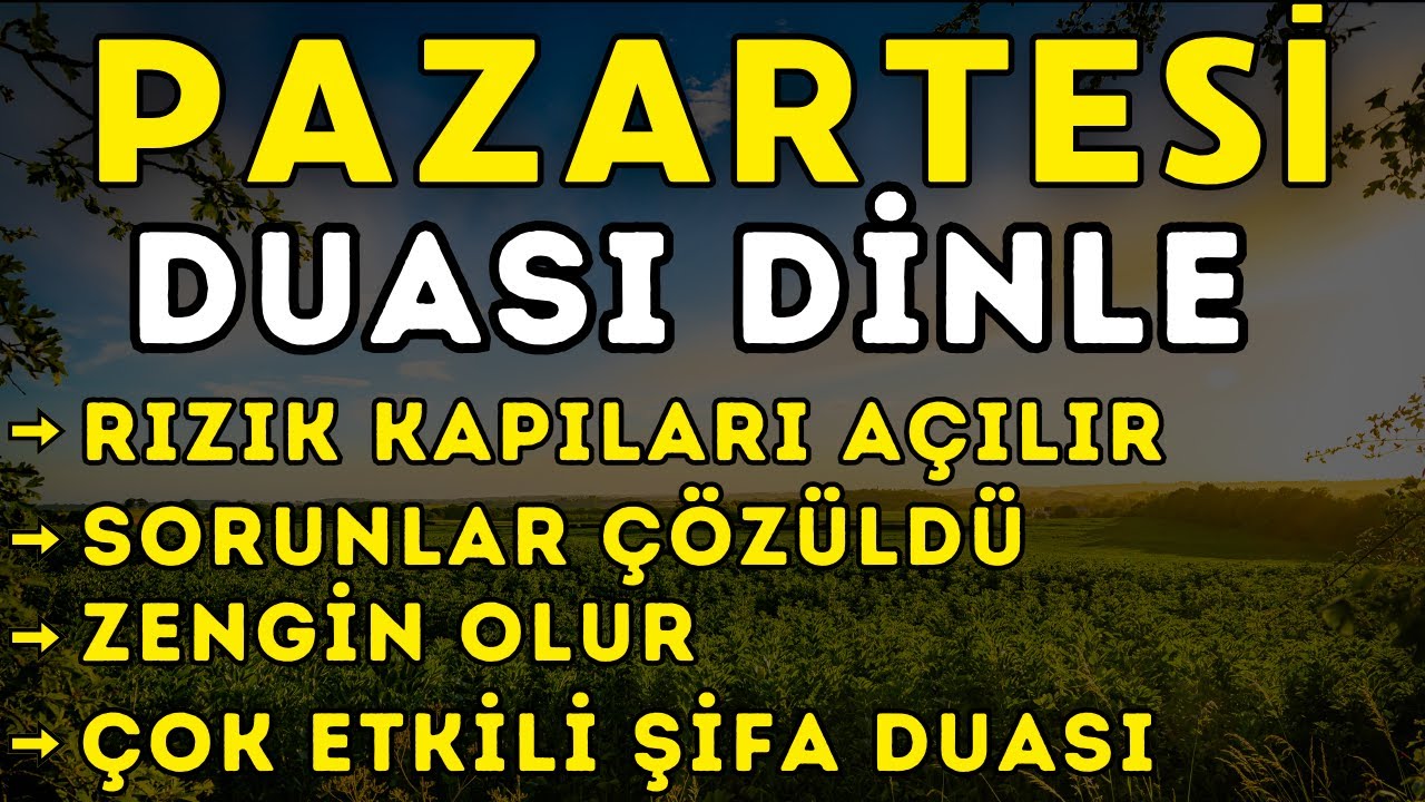 PAZARTESİ G&Uuml;N&Uuml; DUASI - B&Uuml;T&Uuml;N DUALARIN KABUL OLUR - NİYET ET VE DİNLE #pazartesiduası #pazartesi