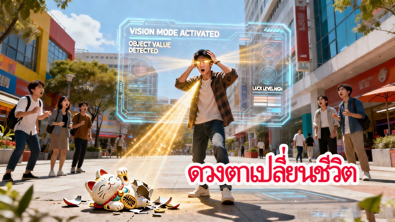 โดนแมวกวักตกใส่แล้วได้พลังตาวิเศษ