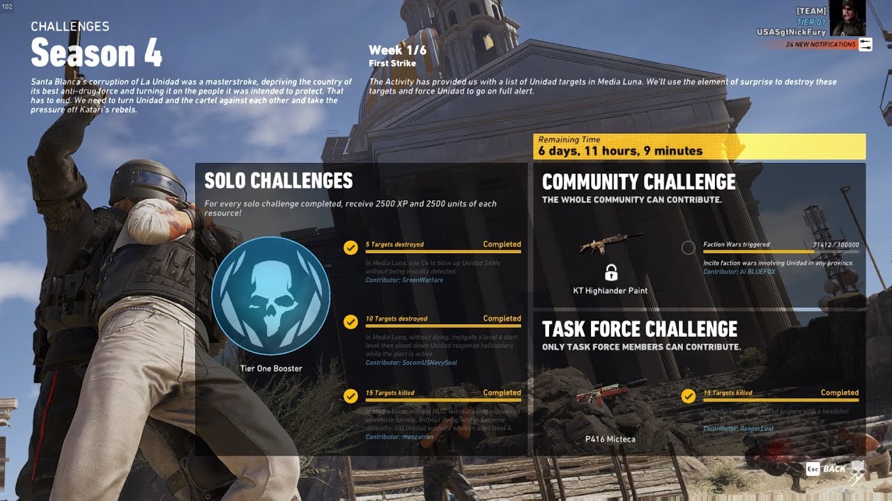 Ghost Recon Wildlands Season 4 Week 1 Solo Challenge 3 Complete Walk Through