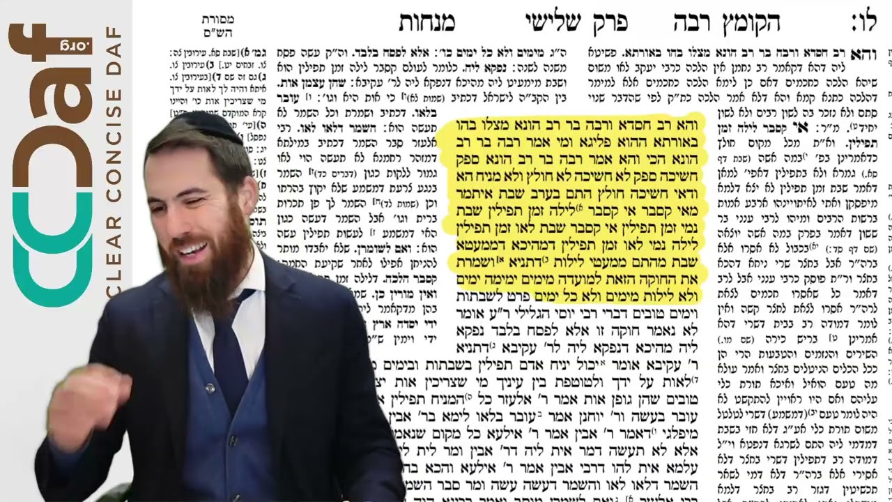 Menachos 36 [2.16] Clear & Concise Daf דף יומי מסכת מנחות ל״ו