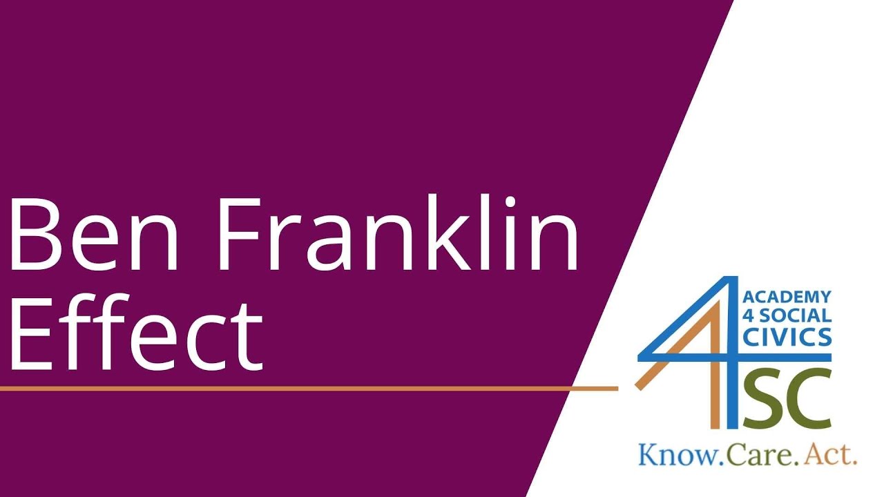 Ben Franklin Effect: Can You Do Me A Favor? -- Cognitive Biases Series | Academy 4 Social Change