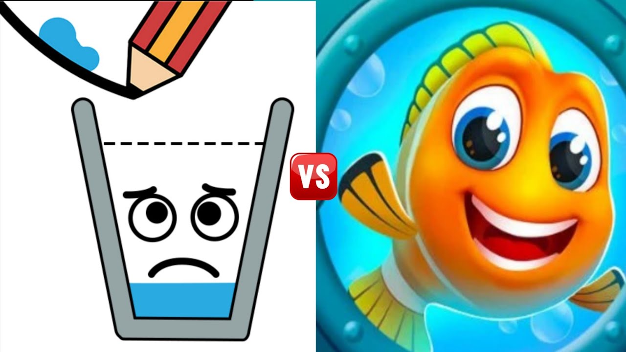 Happy Glass Puzzle VS Save The Fish Teaser Logic Puzzle Merge Double Walkthrough HD Draw!